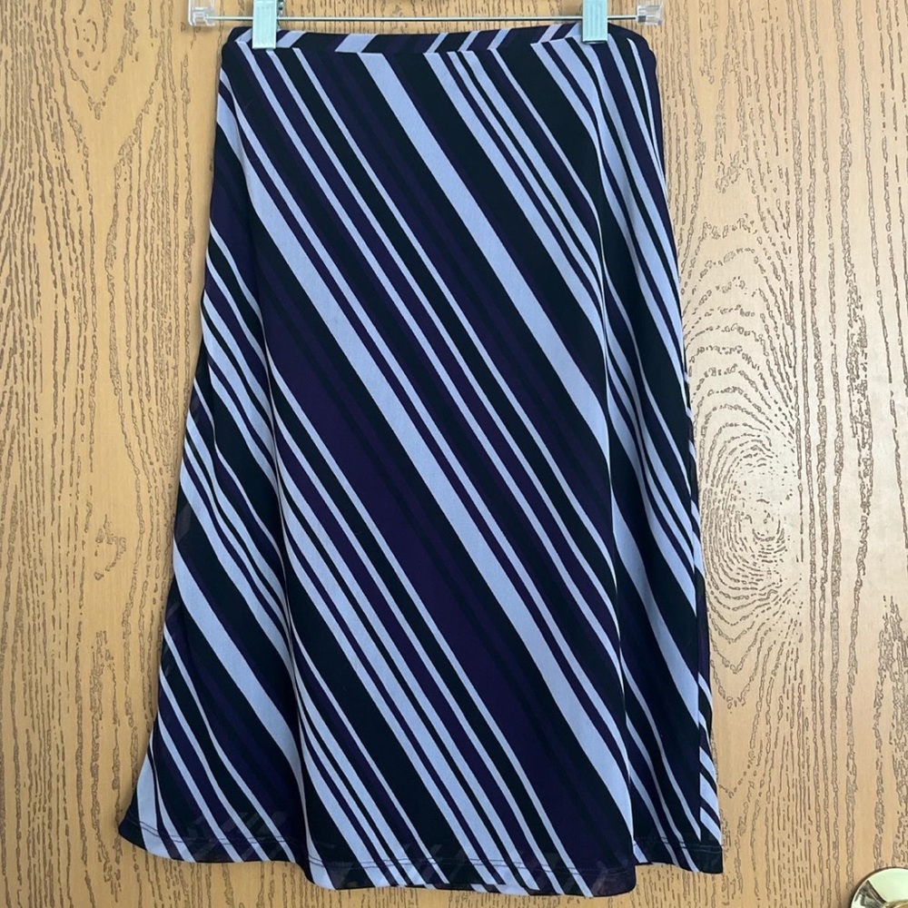 Express Striped Midi Skirt